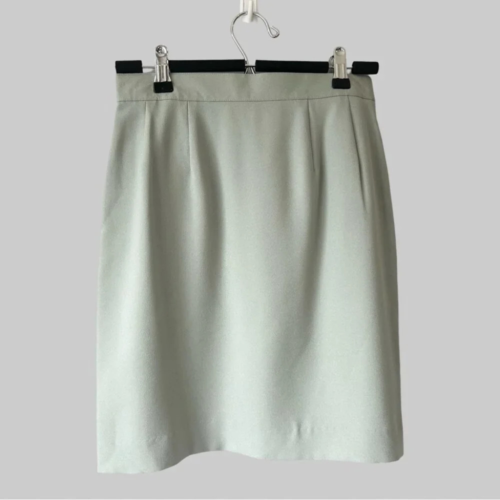 Vintage Classiques For Minikin Petite Sage Green Mini Skirt Made in Canada